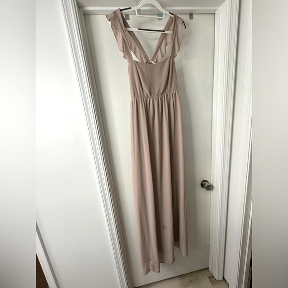 Show Me Your Mumu June Maxi Dress. Soft Beige. Size L. - Picture 1 of 3